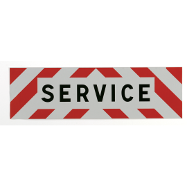Adhesive XL sign for SERVICE (visible at 100 meters)